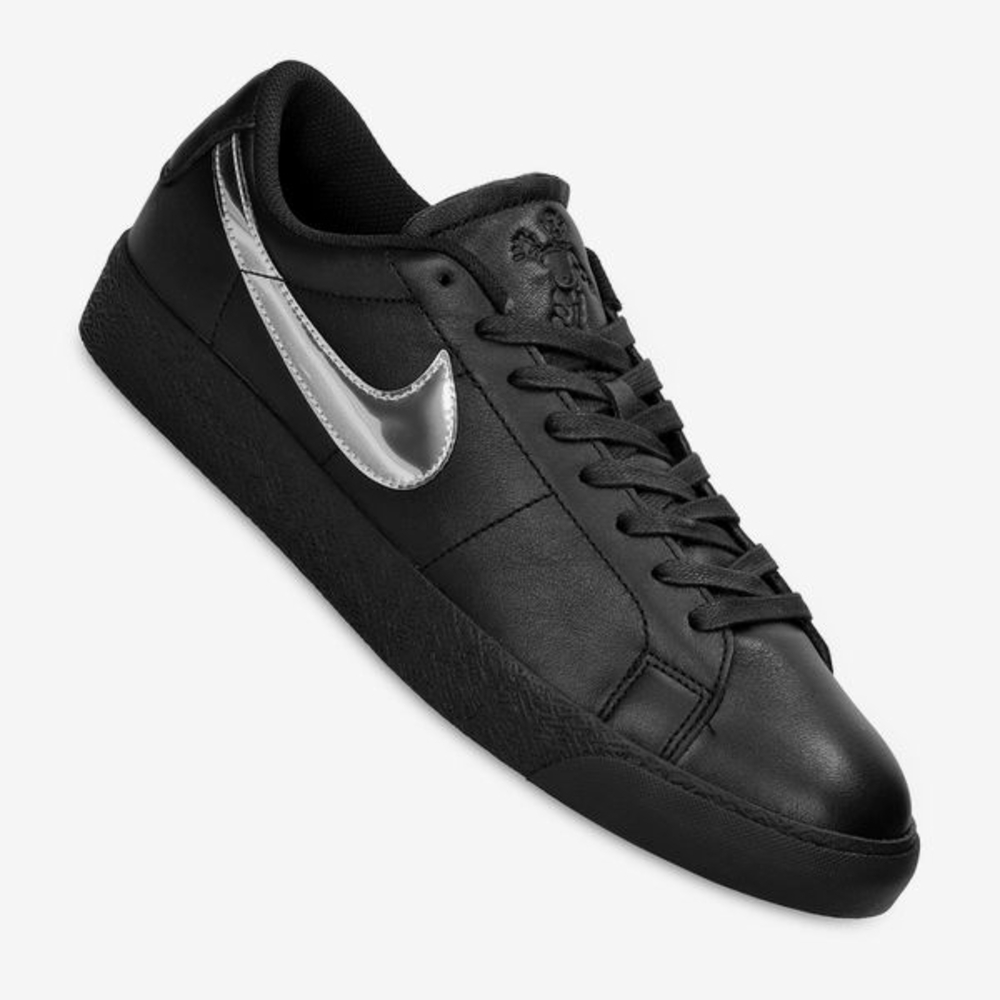 Nike Men's SB Zoom Blazer Low x Dancer Black & Silver Skateboard Sneakers Size10 - Picture 5 of 11